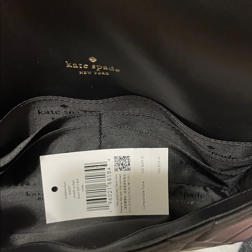 Kate Spade Mini Carey  Black Quilted crossbody - Picture 6 of 7